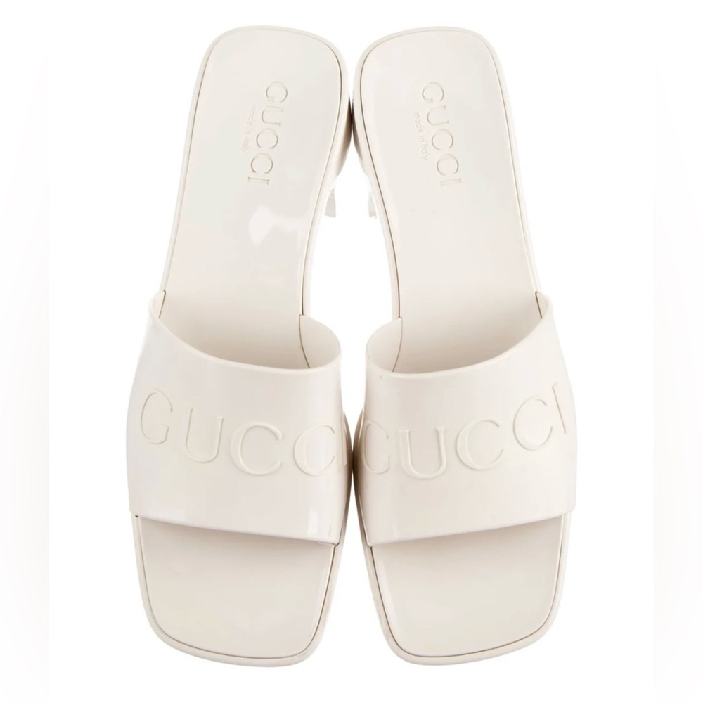 Gucci Women's White/Cream Rubber Mules size 9 - 39